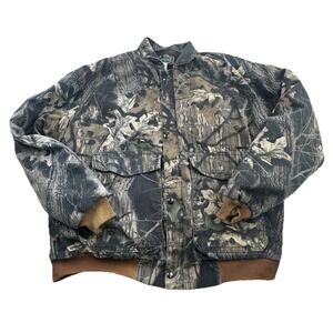 Vintage Berne‎ Gunflint Mossy Oak Break Up Jacket Mens Sz XXL Hunting